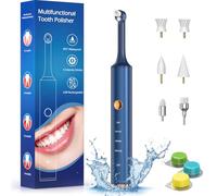 Beedove kit Polisseur Dentaire électrique avec 6 Têtes de Brosse 3 pâtes pour le Nettoyage et le Blanchiment des Dents, Polisseuse électrique kit de Détachant Dentaire (Bleu)