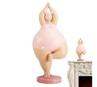 Beedozo Figurines de Grosse Femme de Yoga, Statue de Grosse Dame de Yoga, Sculpture de Pose de Yoga Moderne, Statue de Femme Yoga Ornement créatif, Sculpture Statue de Yoga Décoration de Table