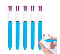 Beedozo Stylos à bille rétractables, stylos à bille - Stylo roller coloré 4 en 1 | Stylos à bille roulante mignons à pointe Fine, 5 stylos de journalisation pour le codage couleur, la journalisation