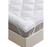 Beedsooth Surmatelas 180 x 200 Moelleux, Lavable sur-Matelas Hypoallergénique Le Dessus et Rembourrage en Microfibre Haute Qualité, sur Matelas 2 Personnes 180x200 avec Sangles Elastisques, Blanc