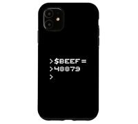 Beef 8-Bit Hex Code Nerd Pixel Terminal Rétro Coque pour iPhone 11
