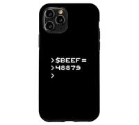 Beef 8-Bit Hex Code Nerd Pixel Terminal Rétro Coque pour iPhone 11 Pro