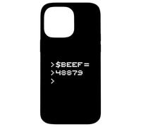 Beef 8-Bit Hex Code Nerd Pixel Terminal Rétro Coque pour iPhone 14 Pro Max