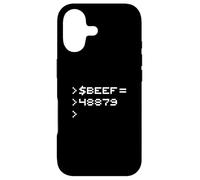 Beef 8-Bit Hex Code Nerd Pixel Terminal Rétro Coque pour iPhone 17