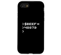 Beef 8-Bit Hex Code Nerd Pixel Terminal Rétro Coque pour iPhone SE (2020) / 7/8