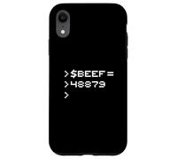Beef 8-Bit Hex Code Nerd Pixel Terminal Rétro Coque pour iPhone XR