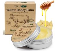 Beef Tallow 70g, CrèMe De Suif De BœUf Nourri à L'Herbe Avec Du Miel Et De La Cire D'Abeille, Hydratation Du Visage Et Du Corps Convient à La Plupart Des Types De Peau