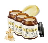 Beef Tallow Balm for Skin, Organic Beef Tallow Balm for Face & Body, Grass-Fed beef tallow Face Moisturizer with Honey, Whipped Tallow Cream, Deep Hydration & Nourishment (3pc, 60g)