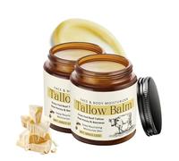 Beef Tallow Balm for Skin, Organic Beef Tallow Balm for Face & Body, Grass-Fed beef tallow Face Moisturizer with Honey, Whipped Tallow Cream, Deep Hydration & Nourishment (2pc, 60g)