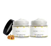 Beef Tallow Bellom, 2026 Beef Tallow for Skin, Crème Hydratante Naturelle Au Beurre Et Au Miel Bio, Ingrédients Naturels, Visage Et Corps, Crème Pour Le Visage Au Suif,Hydratation Profonde,60 g (2PC)
