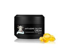 Beef tallow creme anti rides femme homme, wrinkle power,creme visage anti ride instantané,suif de bœuf biologique naturel nourri à l'herbe,élasticitécutanée accrue et hydratation (1pd, 50g)