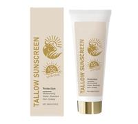 Beef Tallow Crème bio 100 g - Protection UV - Hydratation au suif de bœuf - Baume naturel VE Tallow - Graisse de bœuf - Crème hydratante profonde pour le visage et le corps (1 pièce, A)