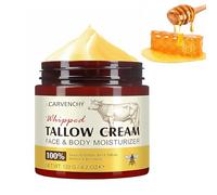 Beef Tallow Creme Bio 30 g - Crème de suif de bœuf bio avec miel et cire d'abeille, 100 % nourri à l'herbe, baume de tallow naturel hydratant pour le visage et le corps, soin en profondeur et