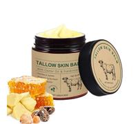Beef Tallow Crème bio,Beef Tallow for Skin,Baume au Miel,Suif de Bœuf Biologique Naturel Nourri à l'herbe,Crème Hydratante Naturelle, Profonde Nourrissante,Pour Soin le Visage et le Corps 120G