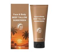 Beef Tallow Crème solaire pour le visage, 70 g de suif de bœuf, crème solaire pour le corps, crème solaire naturelle, anti-soleil, soin de la peau, hydratant pour tous les types de peau