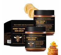 Beef Tallow for Skin 120g,Suif de Bœuf pour les Soins de la Peau,Tallow Cream,Baume au Suif et au Miel Naturel et Biologique pour le Visage et le Corps,Crème pour le Visage au Suif,Hydratation (2)