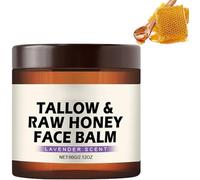 Beef Tallow for Skin 60g,Tallow and Raw Honey,Suif de Bœuf pour les Soins de la Peau,Naturel Biologique Baume au Suif et au Miel pour le Visage et le Corps,Beef Tallow Crème pour Tous Types de Peau
