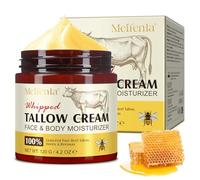 Beef Tallow For Skin - Organic Grass-Fed Whipped Tallow and Honey Balm, Face Cream & Moisturiser - Deeply Nourishing and Moisturizing for Soft, Supple Skin - Natural Face & Body Care, 120g