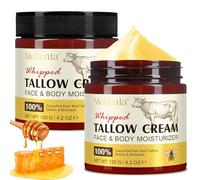 Beef Tallow for Skin, Suif de Bœuf Biologique 100% Naturel Nourri à l'herbe, Tallow and Honey Balm, Soins de la Peau au Suif de Bœuf, Beef Tallow Crème pour Soin de la Peau, Tous Types de Peau 4,2 Oz