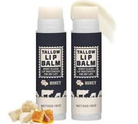 Beef Tallow Lip Balm,Natural Tallow Beeswax,Beef Tallow,Hydrating Grass Fed Bison Tallow Balm Lip Care,Soothes Chapped Dry Lips,Sensitive Skin,Long Lasting Nourrisant (2)