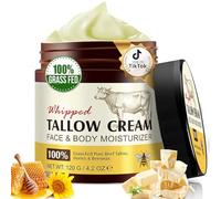 Beef Tallow Skin Care 120 g, Tallow and Honey Balm for Face & Body-100% Grass-Fed Beef Tallow, Deep Hydration & Nourish Whipped Tallow Cream