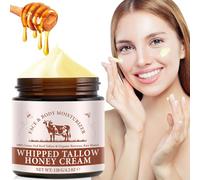 Beef Tallow Skincare - 120 g de bœuf - Baume au miel de bœuf - Tallow bio - Talg naturel et miel - Crème pour hydratant et anti-âge - Pour le visage et le corps