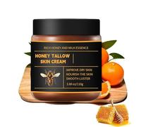 Beef Tallow Skincare Baume au miel de bœuf, crème hydratante au miel naturel et à la cire d'abeille, 100 % biologique, soin nourrissant en profondeur pour le visage et le corps (1)