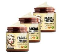 Beef Tallow Skincare, Tallow Bio for Skin Care, Tallow Cream Organic, Beef Tallow Cream, Beef Tallow Balm, Grass Fed Tallow Raw Wild Honey for Face, Body, Whipped Moisture (3PC)