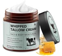 Beef Tallow,Suif De B?uf Bio Pour La Peau-Crème Hydratante Intense Visage & Corps-100% Naturel,Sans Parfum,Adapté À Tous Types De Peau-Absorption Rapide Et Non Grasse,120g