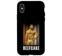 Beefcake Bear Pride, Art Gay rétro, Design de masculinité Queer Coque pour iPhone X/XS