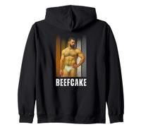 Beefcake Bear Pride, Art Gay rétro, Design de masculinité Queer Sweat à Capuche