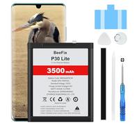 Beefix Batterie compatible avec P30 Lite/Mate10 Lite (HB356687ECW), batterie de rechange haute capacité Li-ion polymère 3500 mAh avec kit de réparation