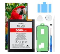 Beefix Batterie de rechange haute capacité pour Samsung Galaxy S22 Ultra SM-S908F, 5000 mAh, pour Galaxy S22 Ultra (EB-BS908ABY) avec outils de réparation professionnels