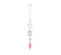 BEEFLYING 1 Pièce Pendentif Téléphone Chat Rose Pendentif Papillon Raffiné en Perles Breloque Porcelaine Poisson Pour Porte-clés et Sacs