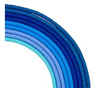 BEEFLYING 10 Brins Plat Rond Disque Heishi Perles, Petit Kit Perles d'argile, Petit Kit de Perles d'argile, pour Les Fournitures de Bricolage Bijoux Artisanat