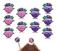 BEEFLYING 10 Pcs Bouchons d'Aiguille à Tricoter en Silicone Dessin Animé Protecteurs de Pointe d'Aiguille à Tricoter Embouts de Point pour Accessoires de Fournitures de Tricot