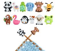 BEEFLYING 12 pcs Bouchons d'aiguilles à Tricoter Protege Pointe Aiguille à Tricoter en Forme de Animal Capuchons d'aiguilles à Tricoter Monotrou en Silicone pour Crochet Loisirs Créatifs