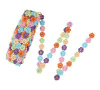 BEEFLYING 15 Yards Dentelle Colorée Bordure en Dentelle de Fleur de Marguerite Brodée Ruban Patchwork Fait Main pour Décoration Couture Bricolage