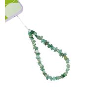 BEEFLYING 1Pcs Bracelet de Sangle de Poignet en Éclats de Pierre d'Aventurine Verte pour Téléphone Portable,Bracelet Anti-Perte en Perles de Pierre,Pendentifs de Téléphone Portable ou de Sac (Charms)