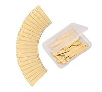 BEEFLYING 20 Pièces Rectangulaire Estampillé Étiquette Vierge Charmes Pendentif en Or Lisse pour Bracelet DIY Collier Fabrication de Bijoux Accessoires Artisanat Décoration d'intérieur