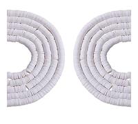 BEEFLYING 4000 Pièces de Perles Plates Rondes en Argile Polymère de 4 mm, Perles Heishi en Argile Polymère, Perles Espacées pour la Fabrication de Bracelets, Colliers et Bijoux