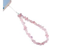 BEEFLYING Bracelet de Sangle de Poignet en Éclats de Quartz pour Téléphone Portable, Bracelet Anti-Perte en Perles de Pierre, Pendentifs de Téléphone Portable ou de Sac (Charms)