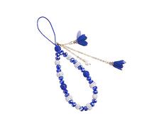 BEEFLYING Lanière Téléphone Perlée Chaîne Téléphone Portable Perle Chaîne Téléphone Portable Gravier Convient Cordons Téléphone Portable, Aux Ornements sac D'école D'autres Décorations(bleu)