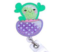 BEEFLYING Porte-Badge Rétractable avec Clips pour Accrocher Carte d'Identification Nom Porte-Clés Mignon et Drôle Étincelant pour Le Bureau Médical pour Femmes Infirmières Enseignantes