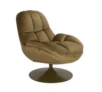 BEEFY - Fauteuil pivotant en velours vert Vert