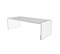 Beegie Présentoir transparent en acrylique, support de produit transparent, étagère rectangulaire pour bonbons, aliments, cupcakes, 35 x 20 x 15 cm