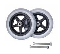 BEEGMA Roues Avant de Fauteuil Roulant 14/15/17/19/20cm PVC Pneus Solides Antidérapantes Résistant À l'usure Remplacement de Roulette de Fauteuil Roulant/Landau(18-19cm(8in))
