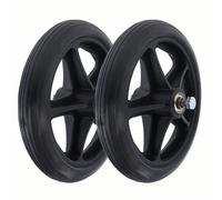 BEEGMA Roues Avant de Fauteuil Roulant Roulette Avant de 14/15/17/20/19cm Antidérapantes PVC Roulette Avant Roue Solide Avant Lot de 2(14cm(6inch))