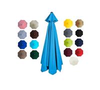 BEEGMA Toile de Rechange pour Parasol de 2.0/2.30/2.50/2.70/3.0m 6/8 Baleines Housse de Rechange Anti-UV Auvent de Rechange pour Parasol d'extérieur(Color:Light Blue,Size:3.0m/10FT-8Ribs)