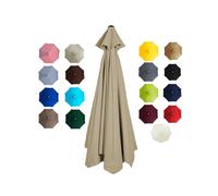 BEEGMA Toile de Rechange pour Parasol de 2.0/2.30/2.50/2.70/3.0m 6/8 Baleines Housse de Rechange Anti-UV Auvent de Rechange pour Parasol d'extérieur(Color:Top,Size:2.70m/9FT-8Ribs)